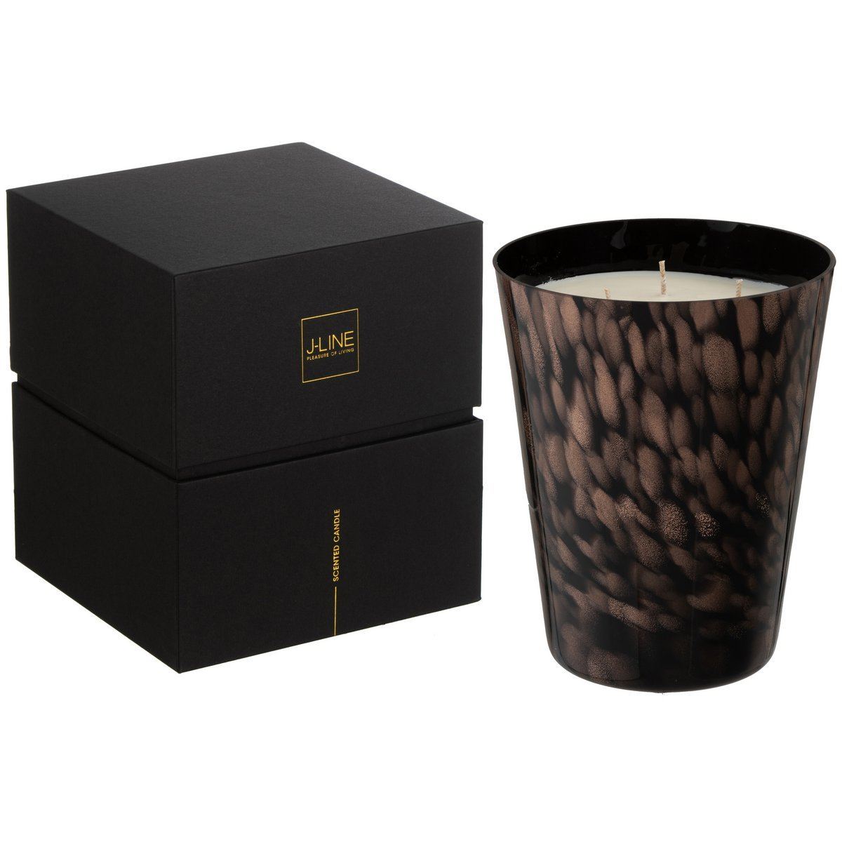 Geurkaars Noa Sandalwood Zwart/Goud Large 95uur