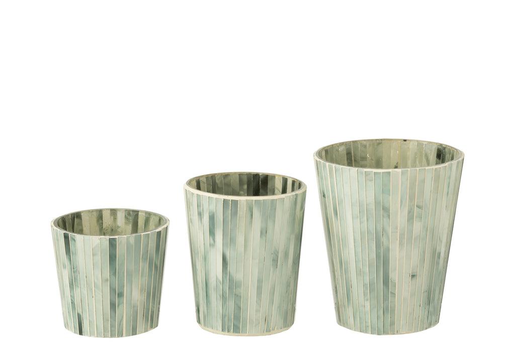 Geurkaars Noa Seaside Bliss Lichtblauw Large - 75u - - J-Line - livinglovely.nl