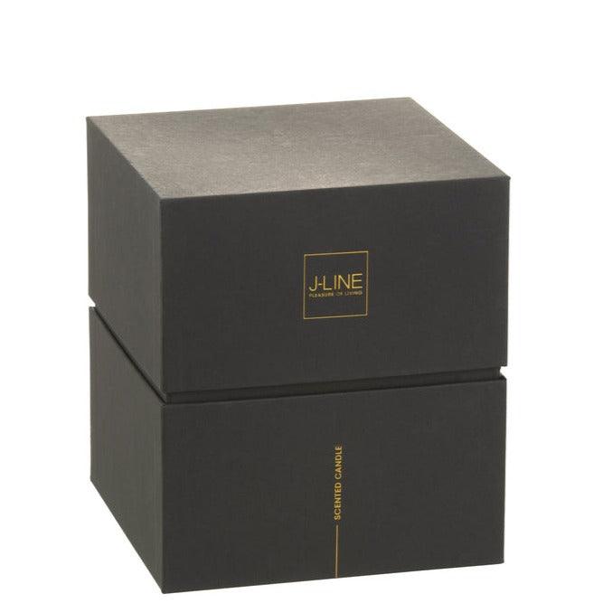 Geurkaars Noa Spicy Twilight Zwart Large-60h - Geurkaars - J-Line - livinglovely.nl