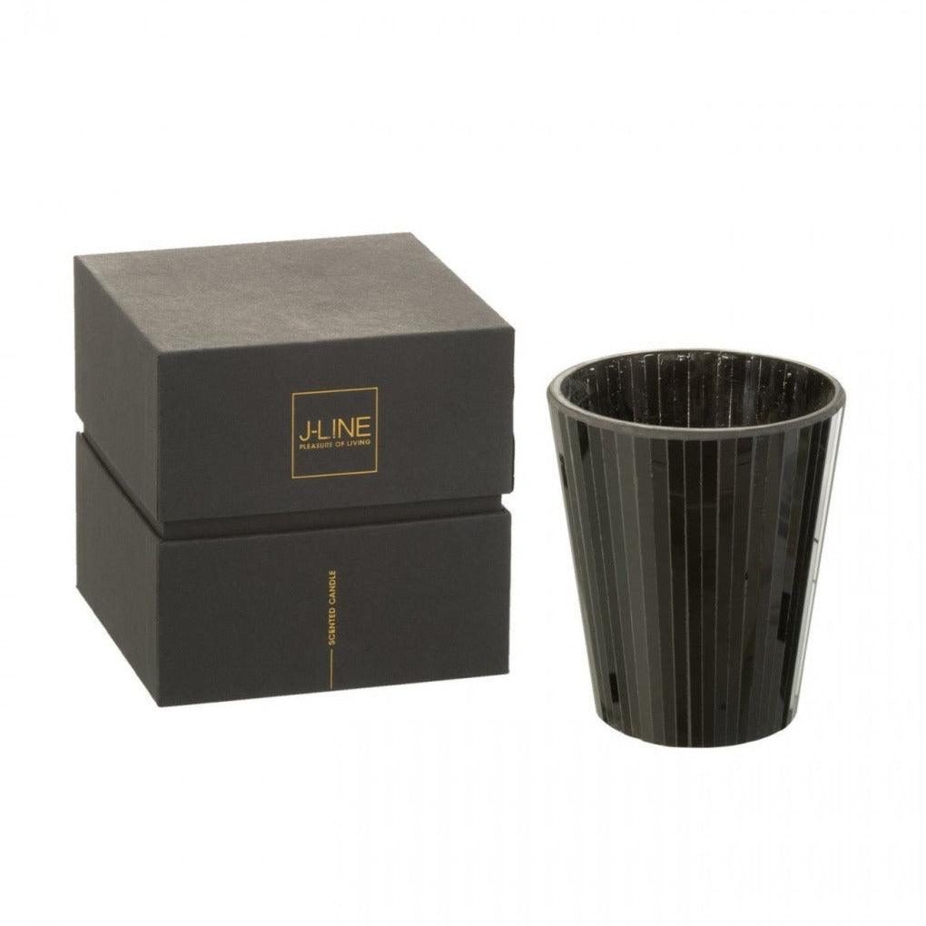 Geurkaars Noa Spicy Twilight Zwart Large-60h - Geurkaars - J-Line - livinglovely.nl