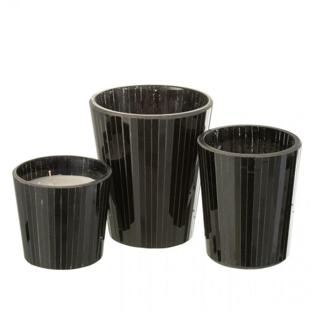 Geurkaars Noa Spicy Twilight Zwart Medium-55h - Geurkaars - J-Line - livinglovely.nl