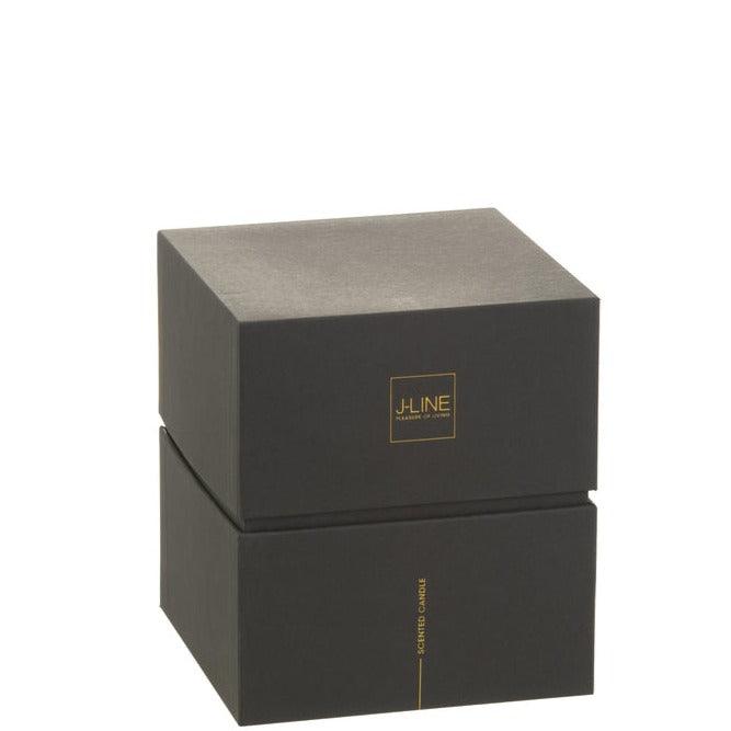 Geurkaars Noa Spicy Twilight Zwart Medium-55h - Geurkaars - J-Line - livinglovely.nl