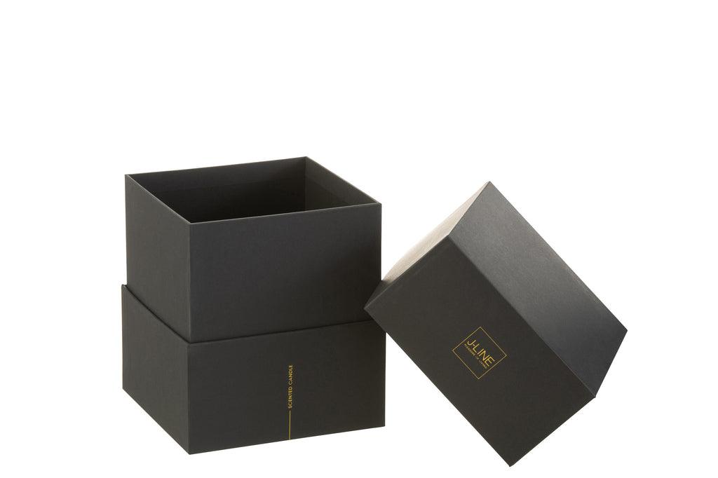 Geurkaars Noa Spicy Twilight Zwart Medium-55h - Geurkaars - J-Line - livinglovely.nl