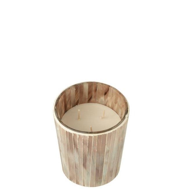 Geurkaars Noa Tender Rose Roze Medium - 55u - Geurkaars - J-Line - livinglovely.nl