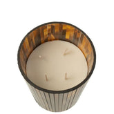 Geurkaars Noa Zesty Sunburst Oker Large-60h - Geurkaars - J-Line - livinglovely.nl