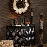 Geurkaars Sandalwood Zwart/Goud Medium-68u - Geurkaars - J-Line - livinglovely.nl