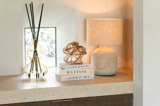 Geurolie Nordic Vetiver Glas Amber Small 500ml - Geurstokjes - J-Line - livinglovely.nl