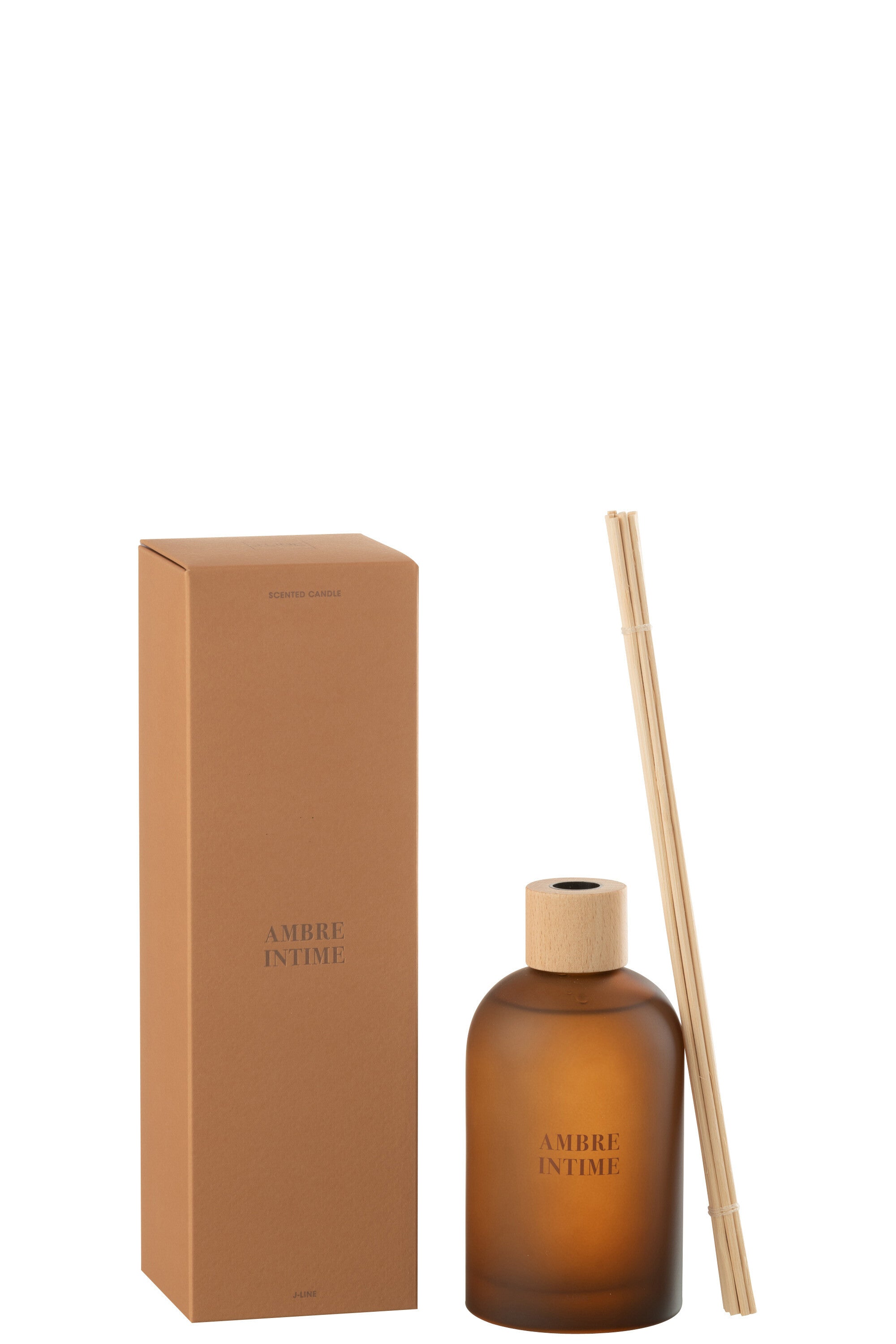 Geurstokjes Accords Essentiels Ambre Intime 250ml - Geurstokjes - J-Line - livinglovely.nl