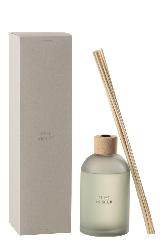 Geurstokjes Accords Essentiels Musc Obscur 550ml - Geurstokjes - J-Line - livinglovely.nl