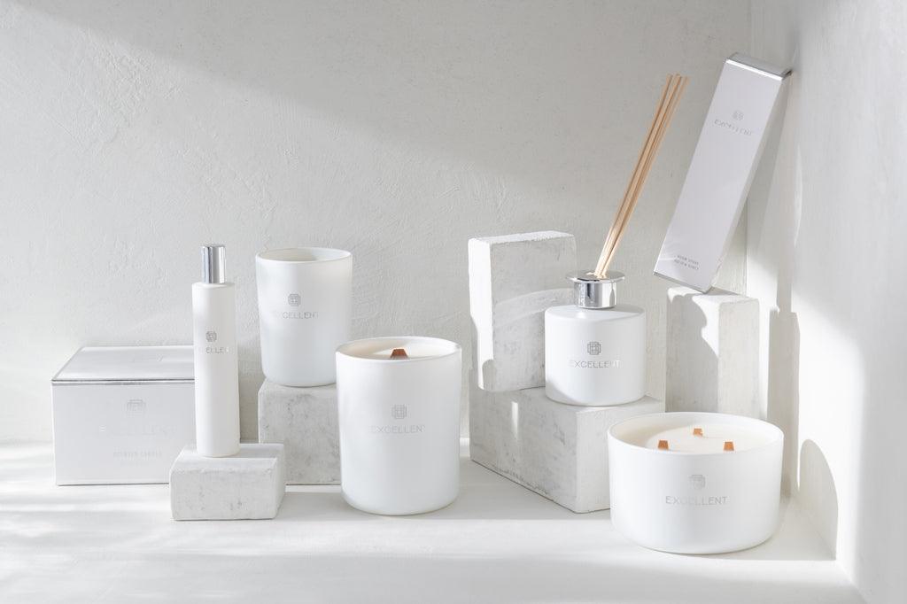 Geurstokjes Excellent Golden Honey Wit 150ML - Geurstokjes - J-Line - livinglovely.nl