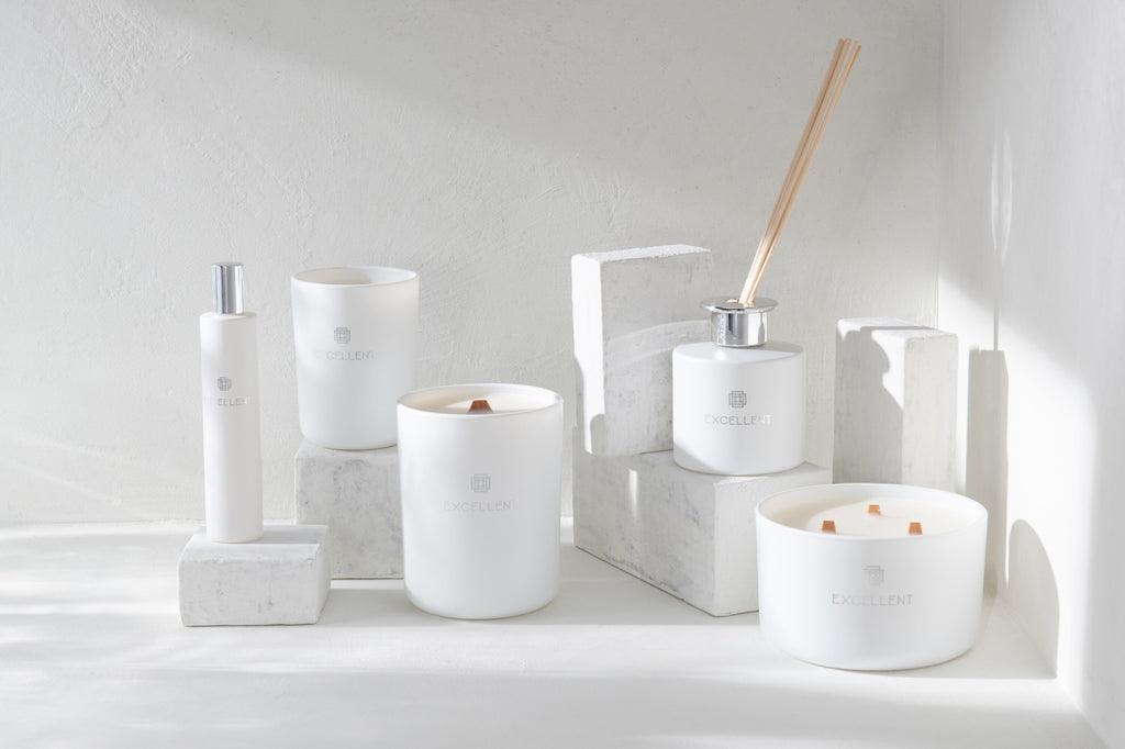 Geurstokjes Excellent Golden Honey Wit 150ML - Geurstokjes - J-Line - livinglovely.nl