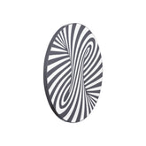 Hallie Black And White Wood Round Wall Panel Swirl 60x60cm PTMD - Wandpaneel - PTMD - livinglovely.nl