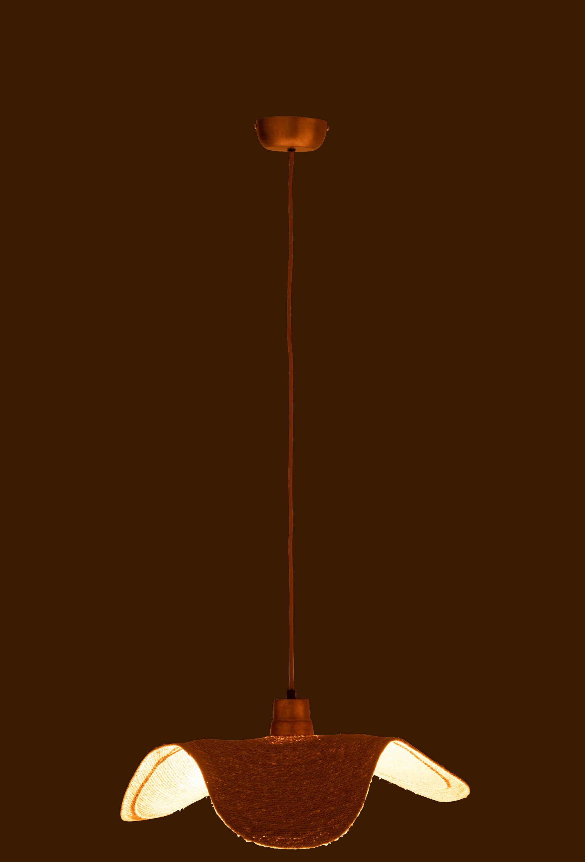 Hangende Lamp Moonj Gras Naturel Small - Hanglamp - J-Line - livinglovely.nl