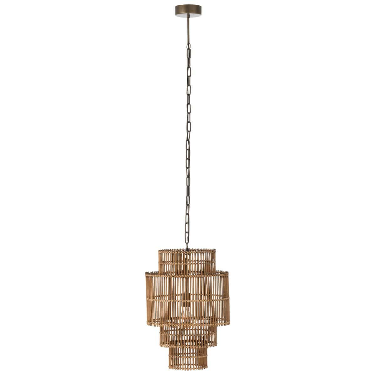 Hanglamp 4 Lagen Bamboe Naturel - Hanglamp - J-Line - livinglovely.nl