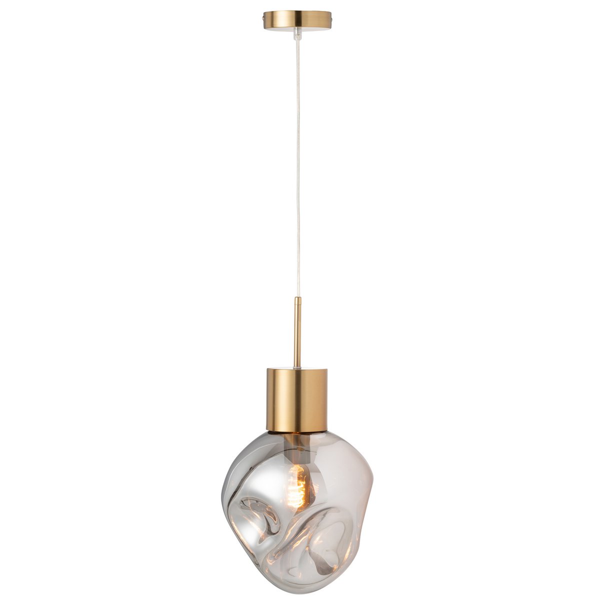 Hanglamp Goud Metaal/Glas Grijs - Hanglamp - J-Line - livinglovely.nl