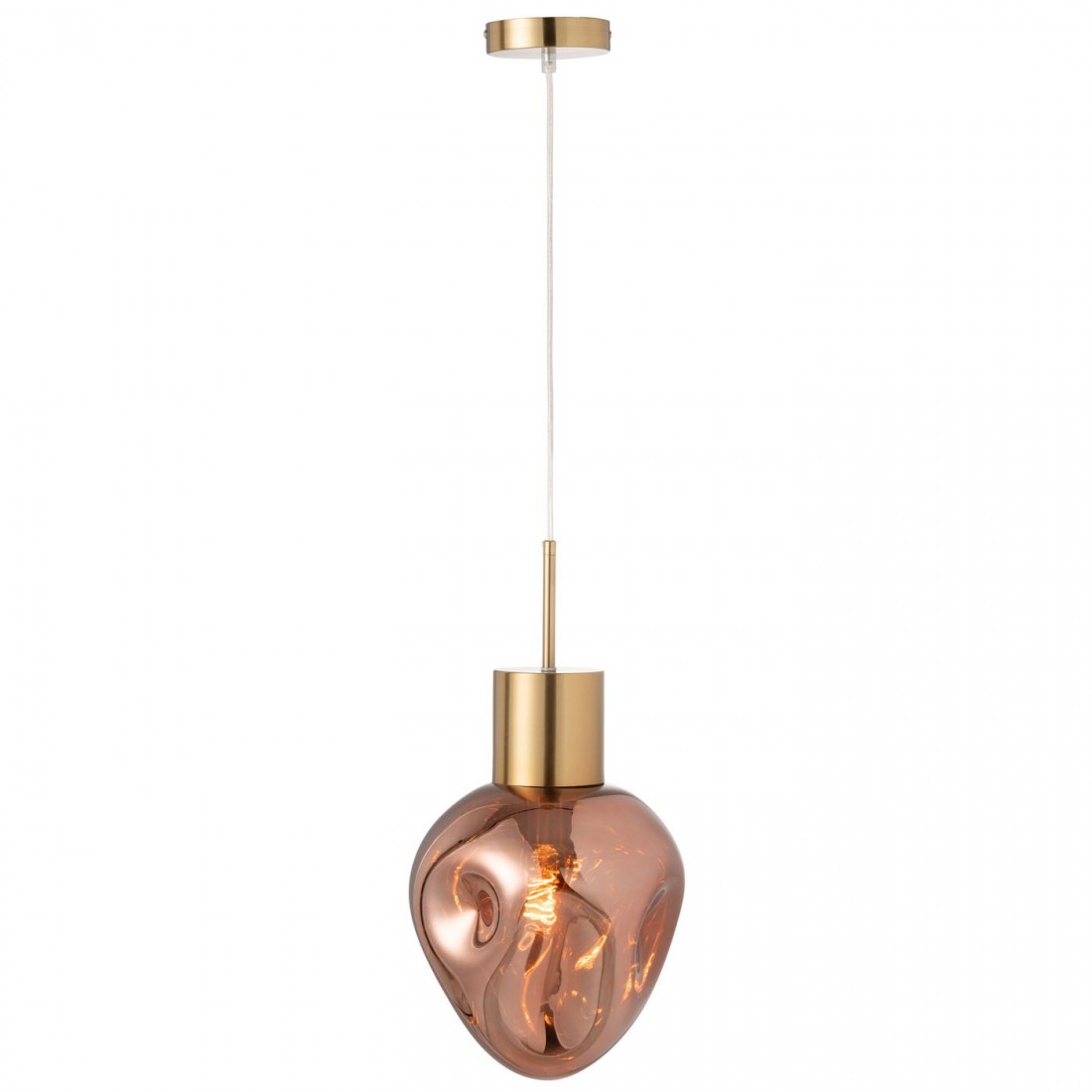 Hanglamp Goud Metaal/Glas Koper - Hanglamp - J-Line - livinglovely.nl