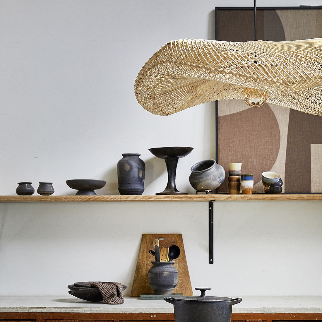 Hanglamp Wave Natural XL Raw Materials - Hanglamp - Raw Materials - livinglovely.nl