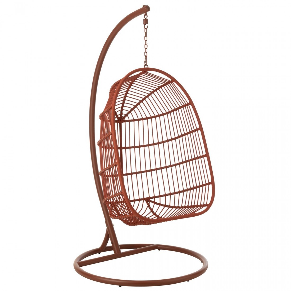 Hangstoel Egga Metaal/Koord Rood - Hangstoel - J-Line - livinglovely.nl