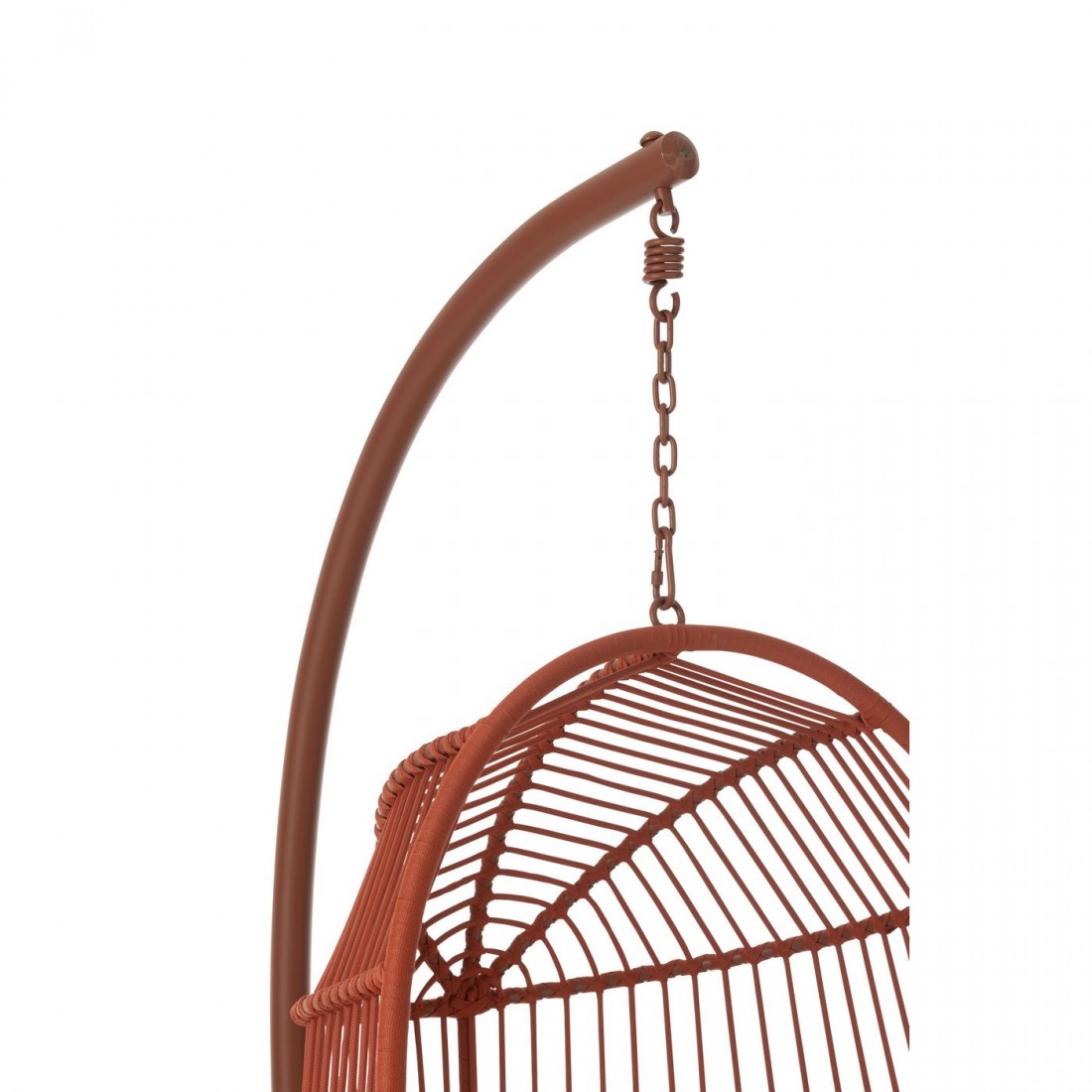 Hangstoel Egga Metaal/Koord Rood - Hangstoel - J-Line - livinglovely.nl