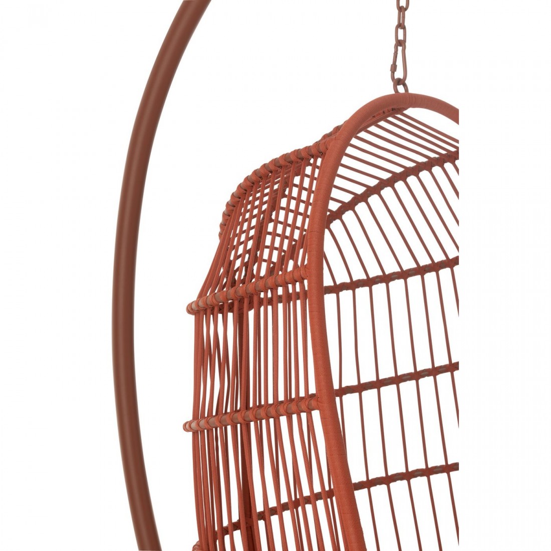 Hangstoel Egga Metaal/Koord Rood - Hangstoel - J-Line - livinglovely.nl