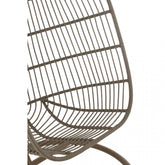 Hangstoel+Kussen Egga Metaal/Koord Bruin - Hangstoel - J-Line - livinglovely.nl