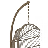 Hangstoel+Kussen Egga Metaal/Koord Bruin - Hangstoel - J-Line - livinglovely.nl