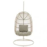 Hangstoel+Kussen Egga Metaal/Koord Grijs - Hangstoel - J-Line - livinglovely.nl