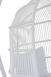 Hangstoel Ovaal Staal Wit - Hangstoel - J-Line - livinglovely.nl