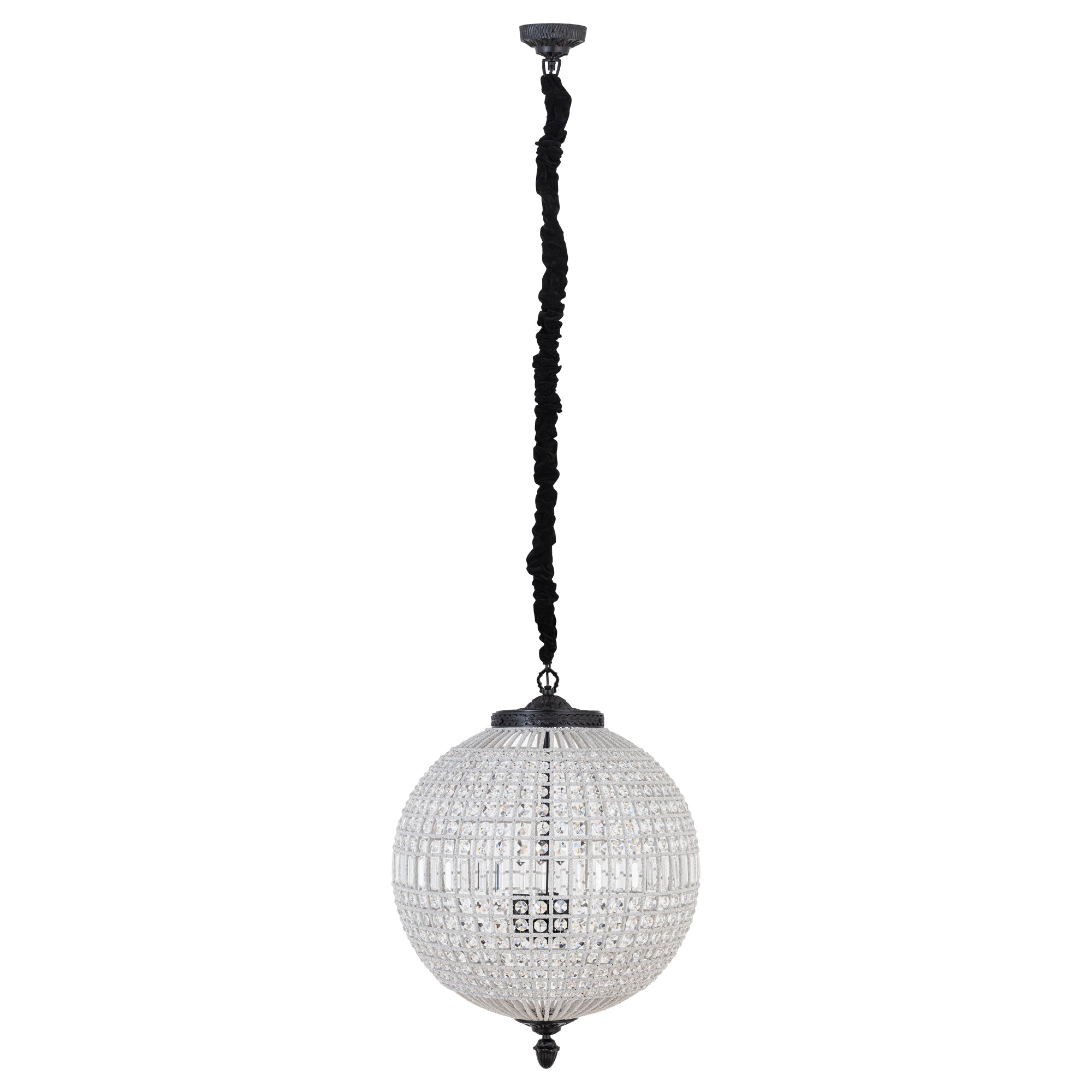Jaris Crystal Hanging Ball Chandelier Lamp L 	65x65x85cm PTMD - Hanglamp - PTMD - livinglovely.nl