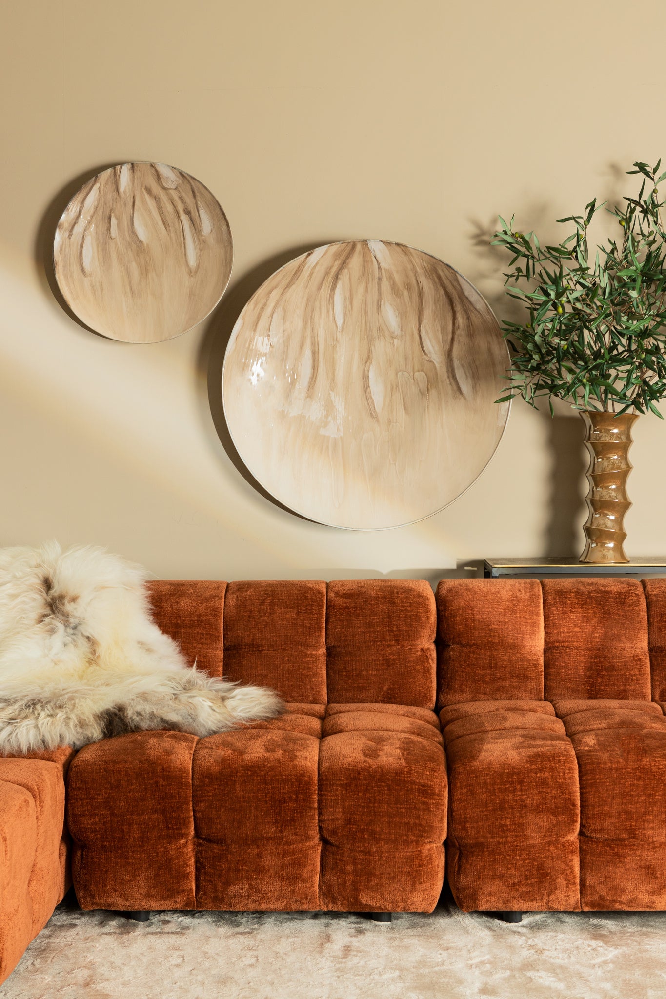 Jidde Sofa - Chaise Longue Arm Rechts - Berge 1042 - Beige PTMD - Elementen bank - PTMD - livinglovely.nl