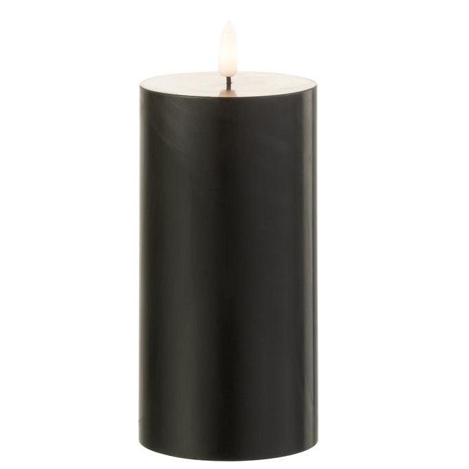 Kaars Led Zwart Medium - LED Kaars - J-Line - livinglovely.nl