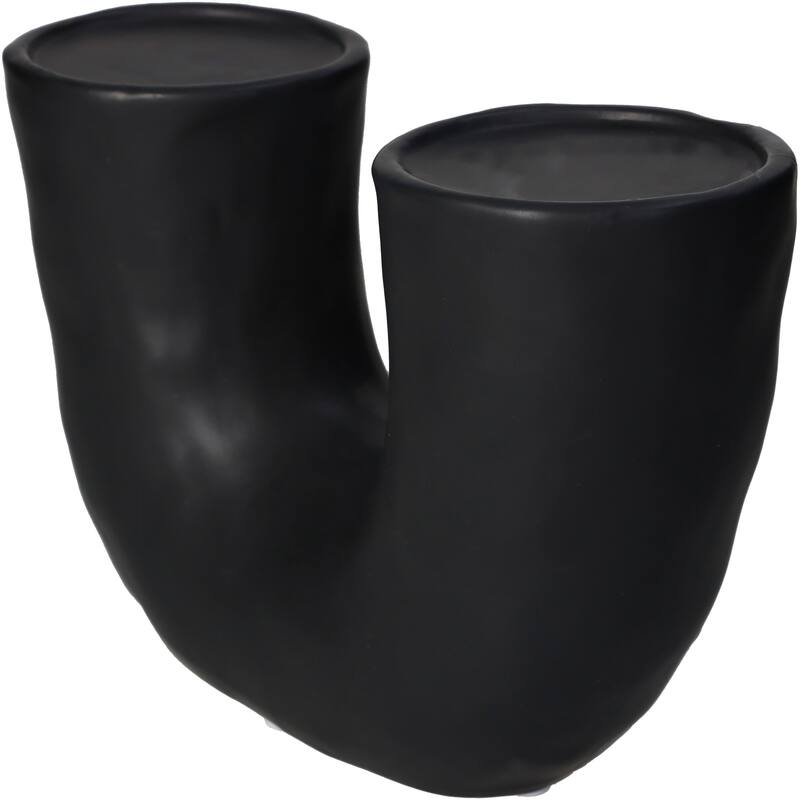 Kaarshouder Zwart 23x9x16cm 1 + 1 Gratis - Kandelaar - Living Lovely - livinglovely.nl