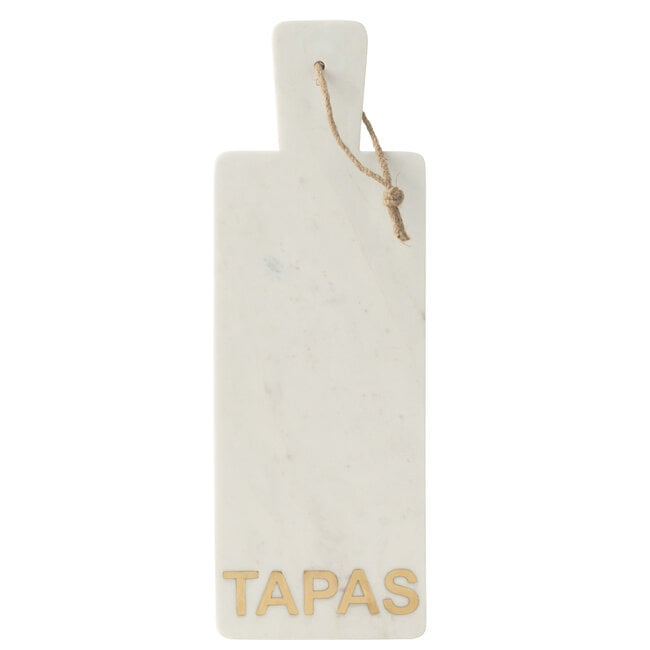 Kaasplank Rechthoekig Tapas Marmer Wit - Serveerplank - J-Line - livinglovely.nl