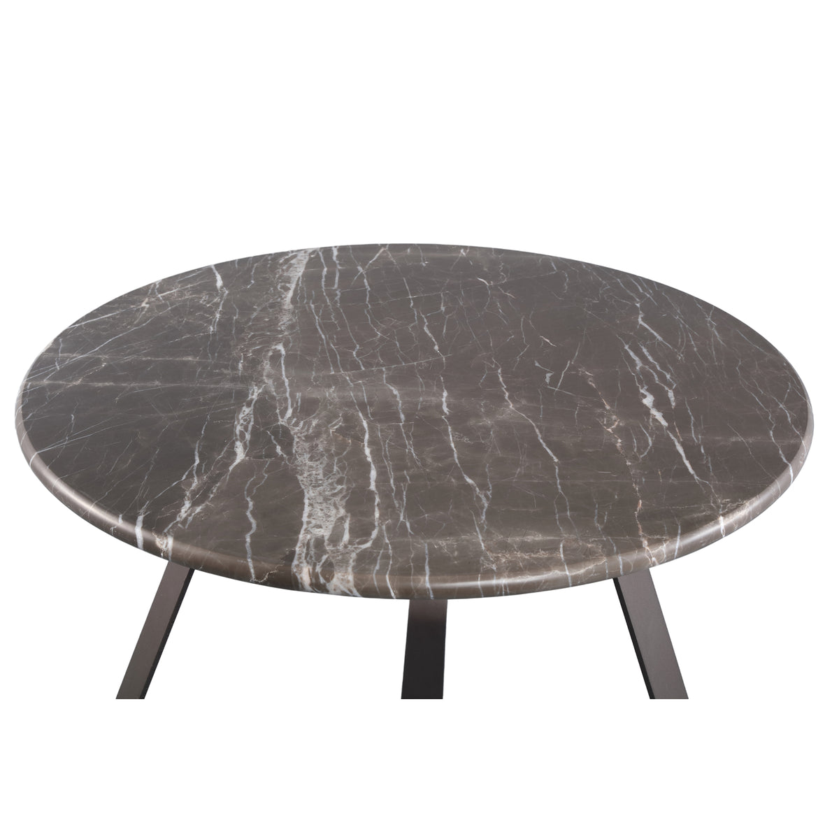 Kae Salontafel Marmer Rond Small van PTMD, ronde salontafel met ijzeren poten, extra productfoto op wit