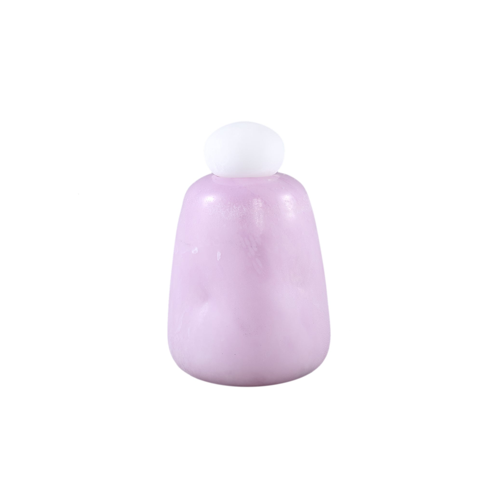 Karlie Purple Matte Glass Bulb Vase White Top PTMD - Vaas - PTMD - livinglovely.nl