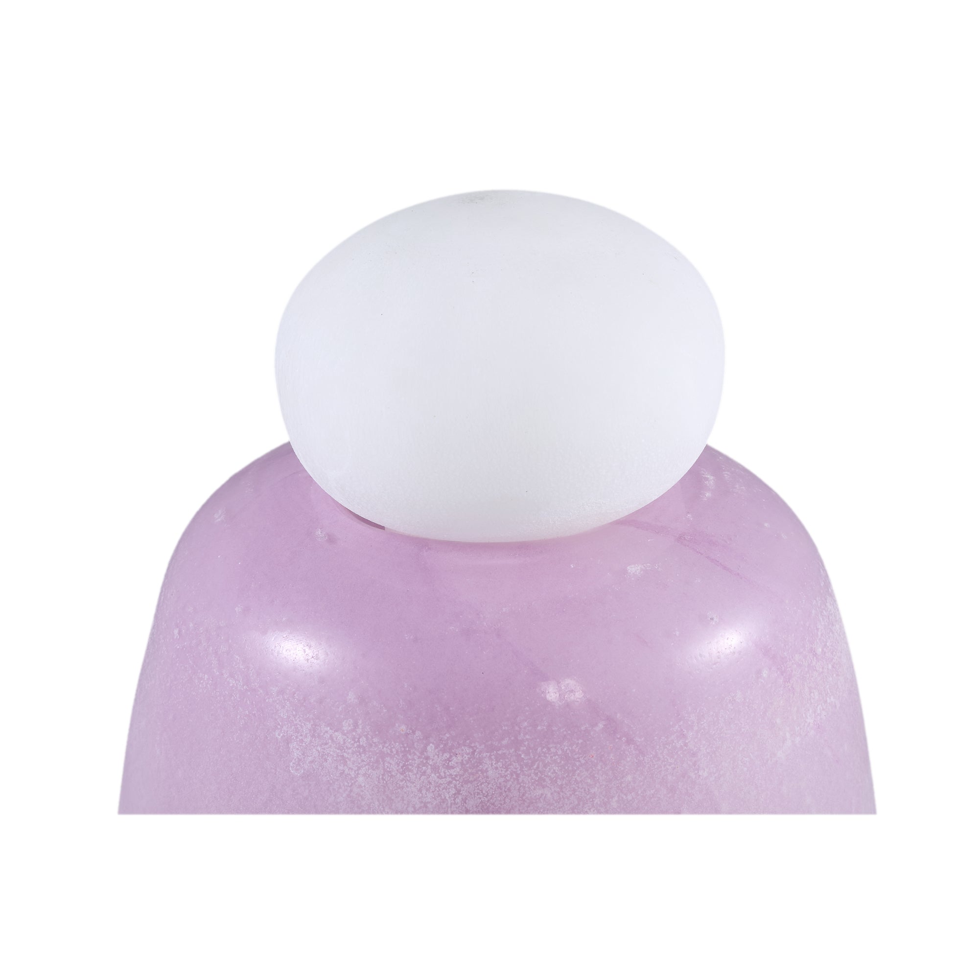Karlie Purple Matte Glass Bulb Vase White Top PTMD - Vaas - PTMD - livinglovely.nl