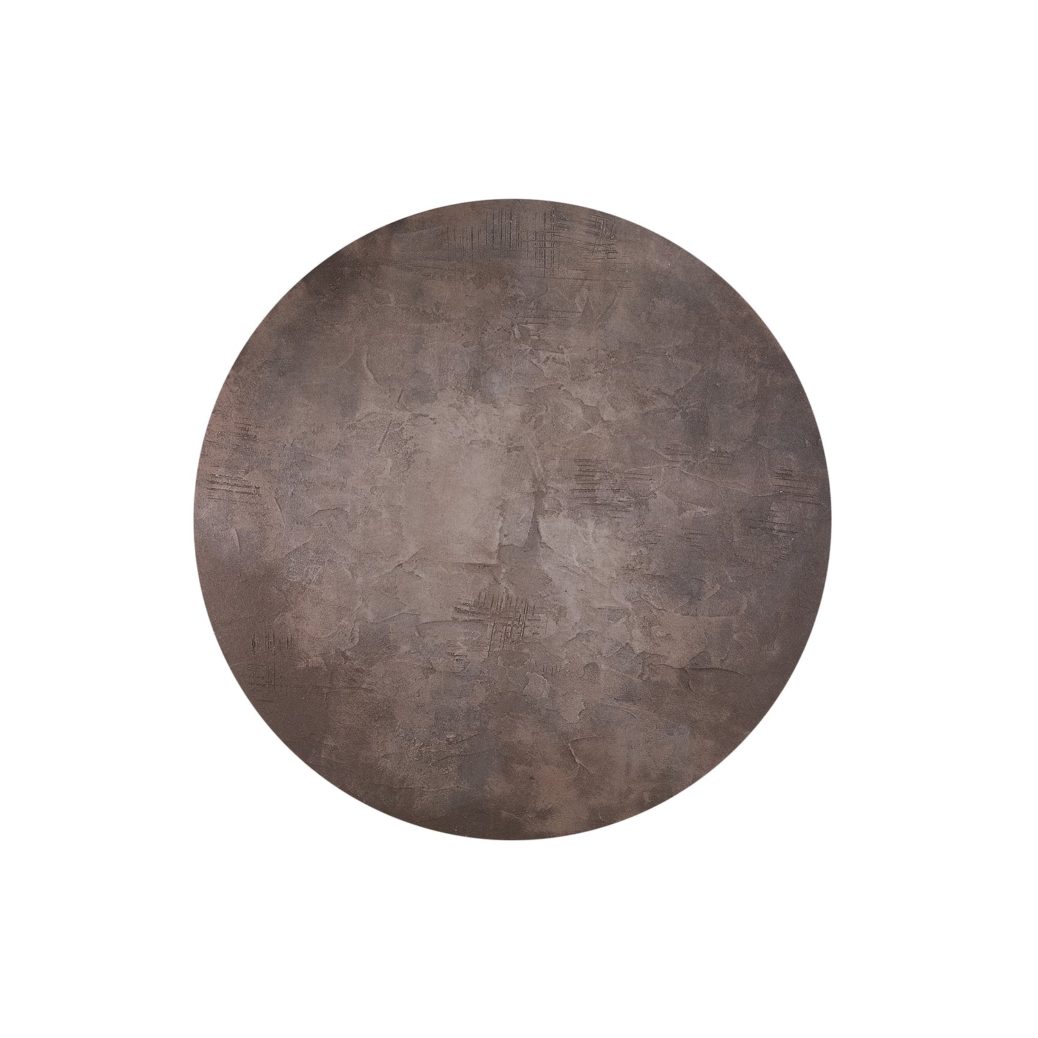 Kemp Brown Canvas Painting Rough Round L Dia 120x3cm PTMD - Wandpaneel - PTMD - livinglovely.nl