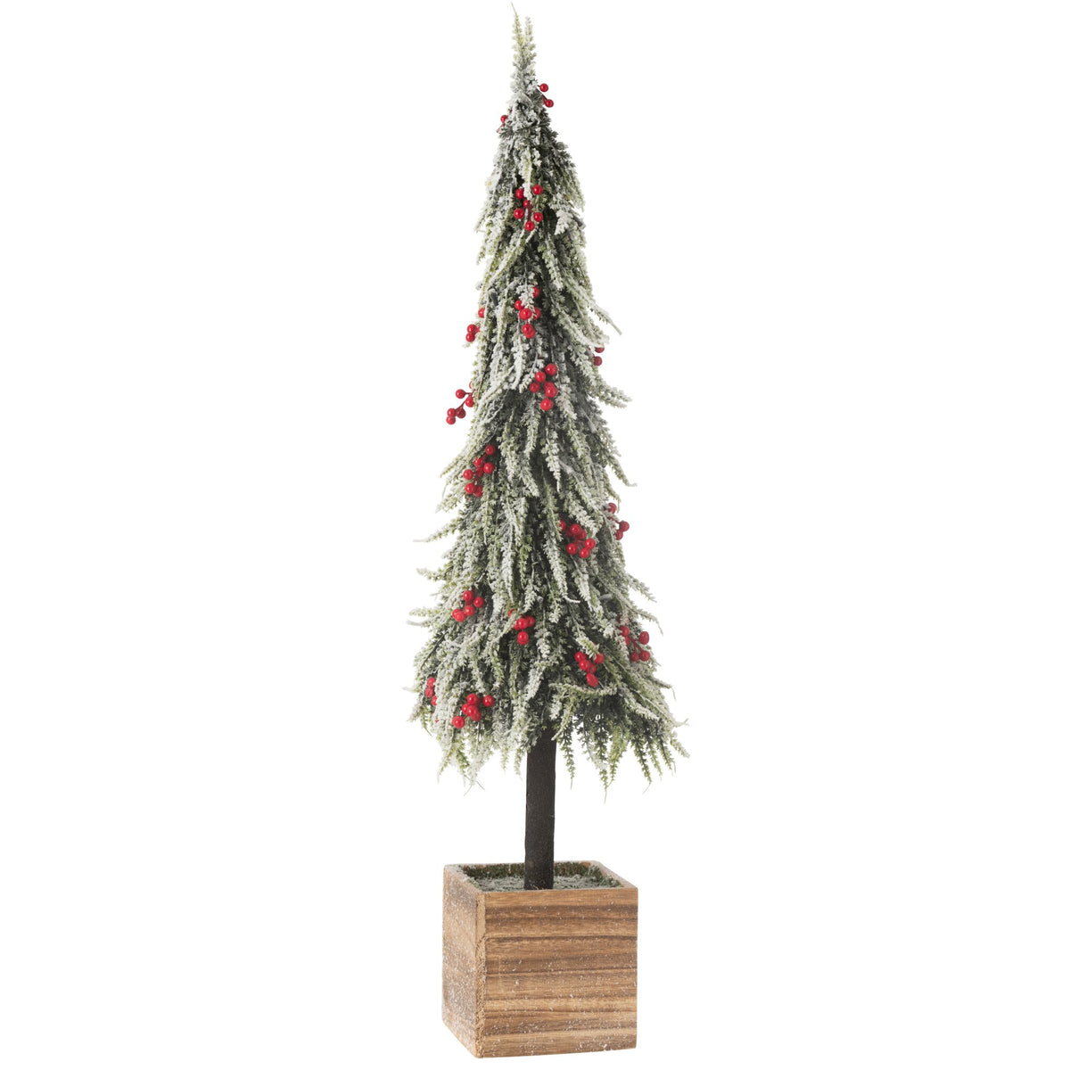 Kerstboom+Led Kunststof Sneeuw Groen/Rood Extra Large H95cm J-Line