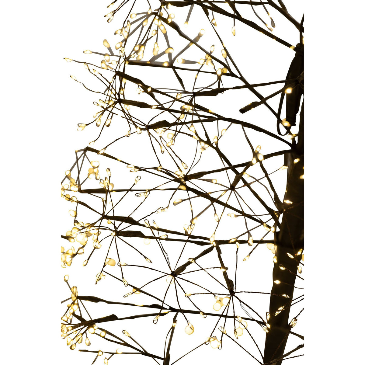 Kerstboom Led Warm Witte Lichten Ijzer Zwart Large H180cm van J-Line, detail van de takken en afwerking