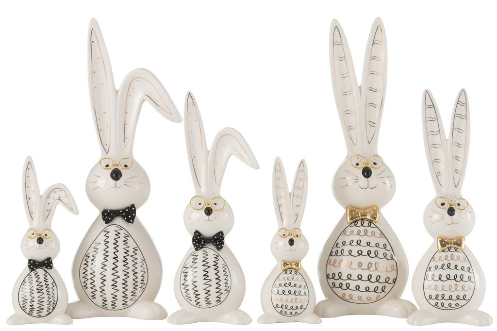 Konijn Robert Ker Mix Large Set van 2 - Paas - J-Line - livinglovely.nl