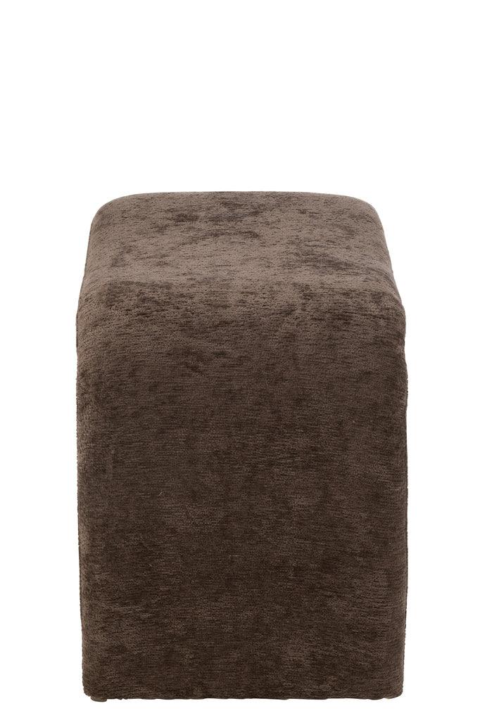 Kruk N Shape Textiel Donkerbruin - Kruk - J-Line - livinglovely.nl