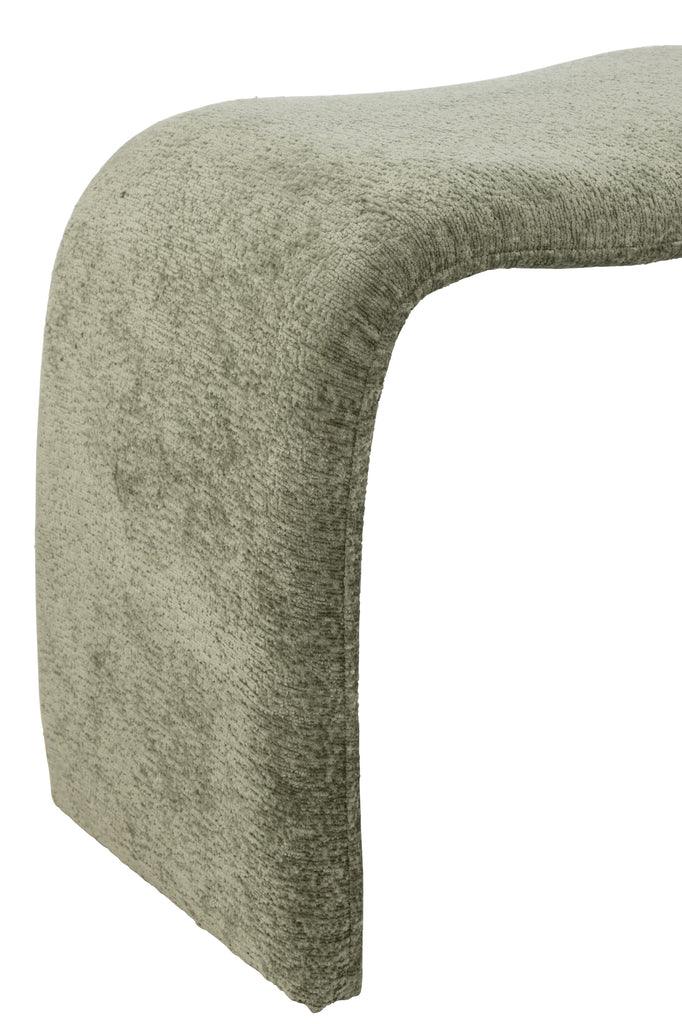 Kruk N Shape Textiel Muntgroen - Kruk - J-Line - livinglovely.nl