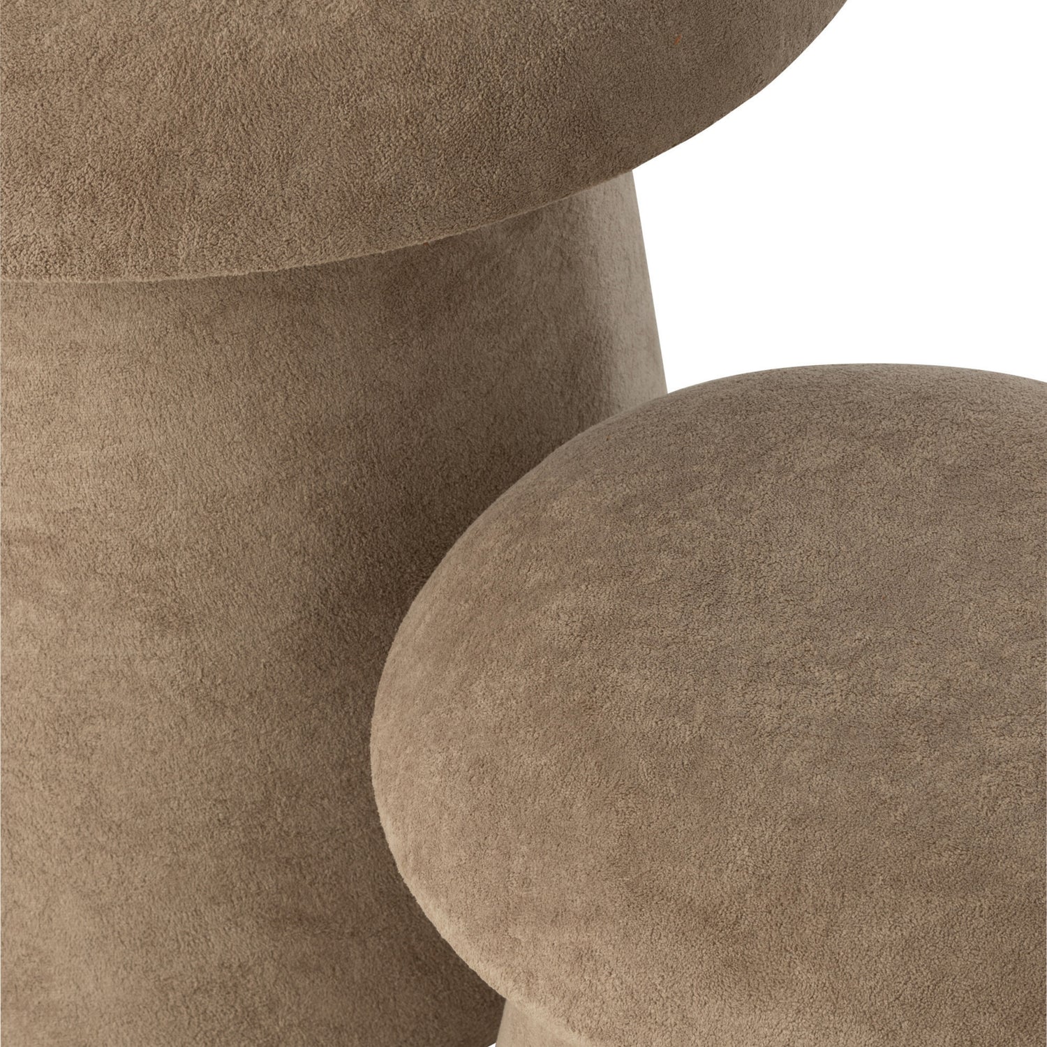 Kruk Paddenstoel Beige Set van 2 - Kruk - J-Line - livinglovely.nl