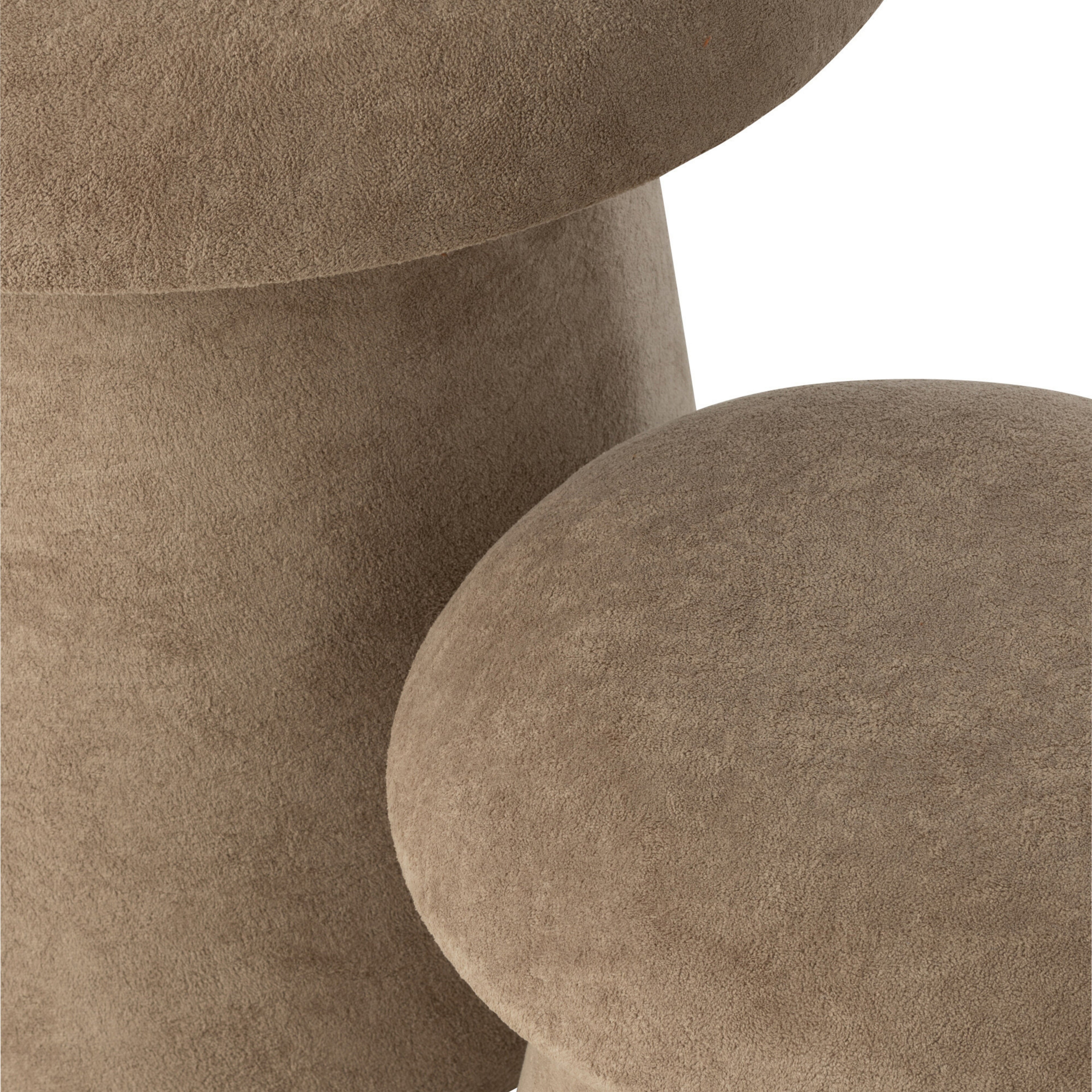 Kruk Paddenstoel Beige Set van 2 - Kruk - J-Line - livinglovely.nl
