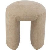 Kruk Rond Textiel Beige - Kruk - J-Line - livinglovely.nl