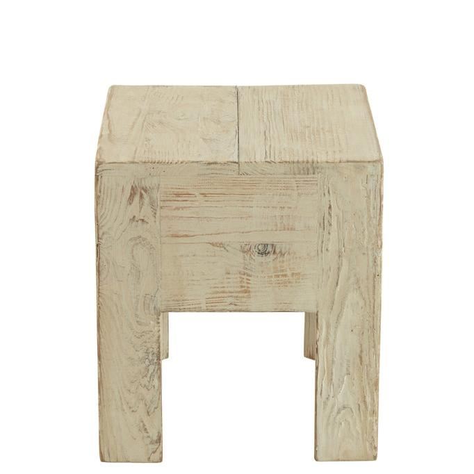 Kruk Will Dennenhout Wit - Kruk - J-Line - livinglovely.nl