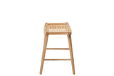 Krukje Alis Teak Hout Naturel - Kruk - J-Line - livinglovely.nl