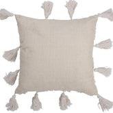 Kussen Kwast Polyester Wit - Kussen - J-Line - livinglovely.nl
