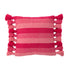 Kussen Strepen + Kwastjes Katoen Roze J-Line - Kussen - J-Line - livinglovely.nl