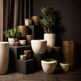 Kyleigh Bronze Round Ceramic Pot Smooth High XL - - PTMD - livinglovely.nl